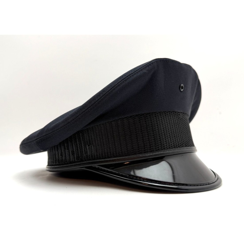 Bayly Police Dress Hat Midnight Navy High Gloss Visor | LARGE 7 3/8" - 7 1/2"
